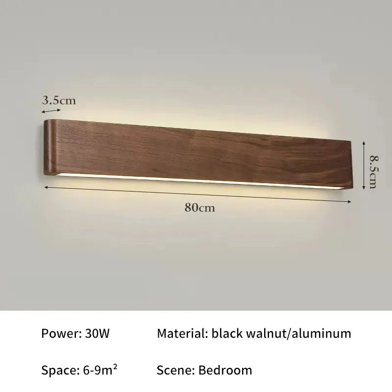 Wood LED Wall lamp Bedroom Modern sconces for Bedside Wooden Indoor Lighting Home Decor for Living Room Study Room Stairs