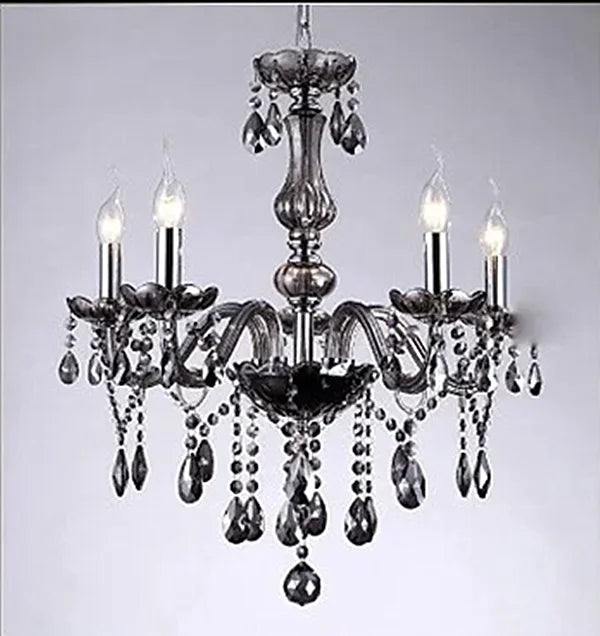 Modern K9 crystal chandeliers ceiling lights Black gray lustre crystal Living dinning room light ceiling indoor home furniture