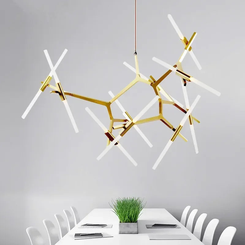 Nordic Satellite Chandelier – Modern Branch LED Ceiling Light Fixture
