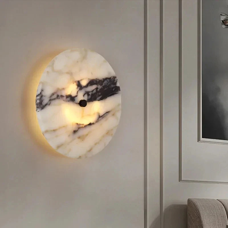 High-end Luxury Marble Led Wall Lamp For Living Room, Bedroom, Bedside, Clock Wall Lamp, Room Decoration Atmosphere Wall Lamp