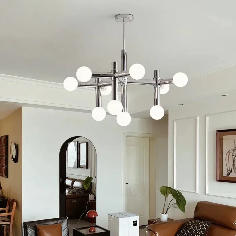 Italian Designer Stainless Steel Magic Bean LED Pendant Lamp Living Room Bedroom Restaurant Study Chandelier Art Decor Lighting