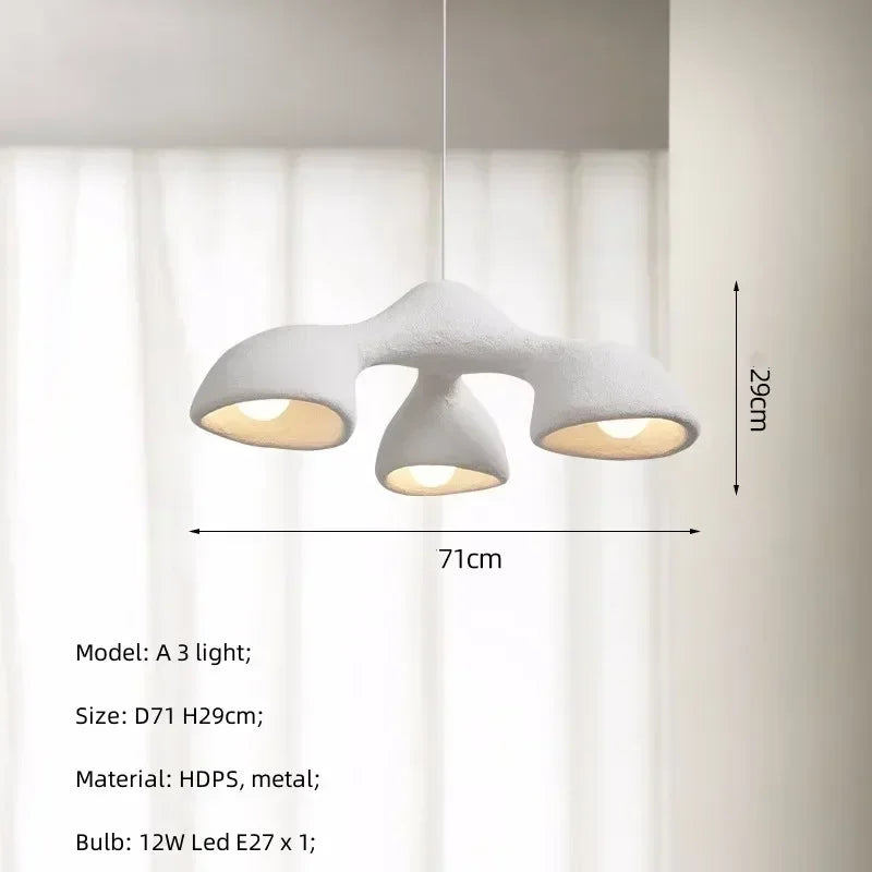 Nordic Minimalist Cloud Pendant Light – Japandi LED Designer Chandelier