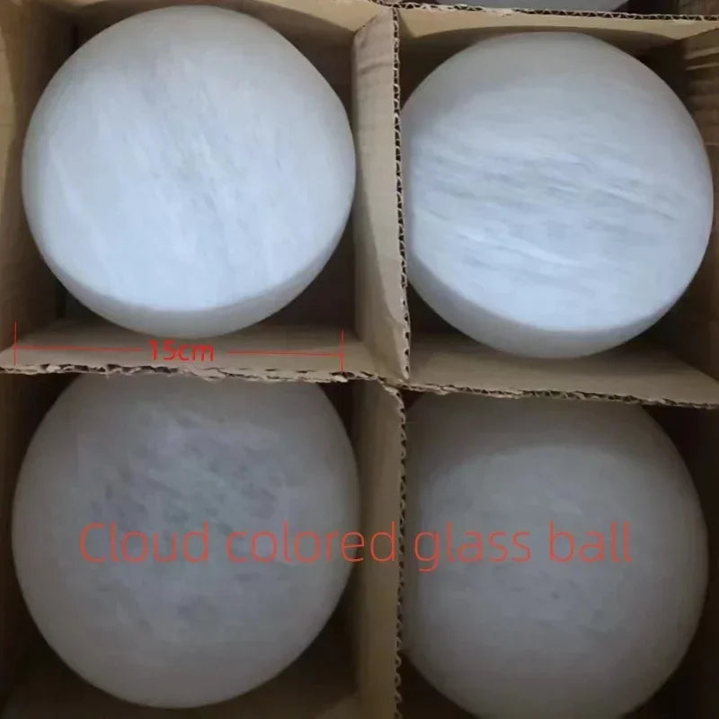 Luxury Glass Ball LED Chandelier – Modern Cloud Pendant Light