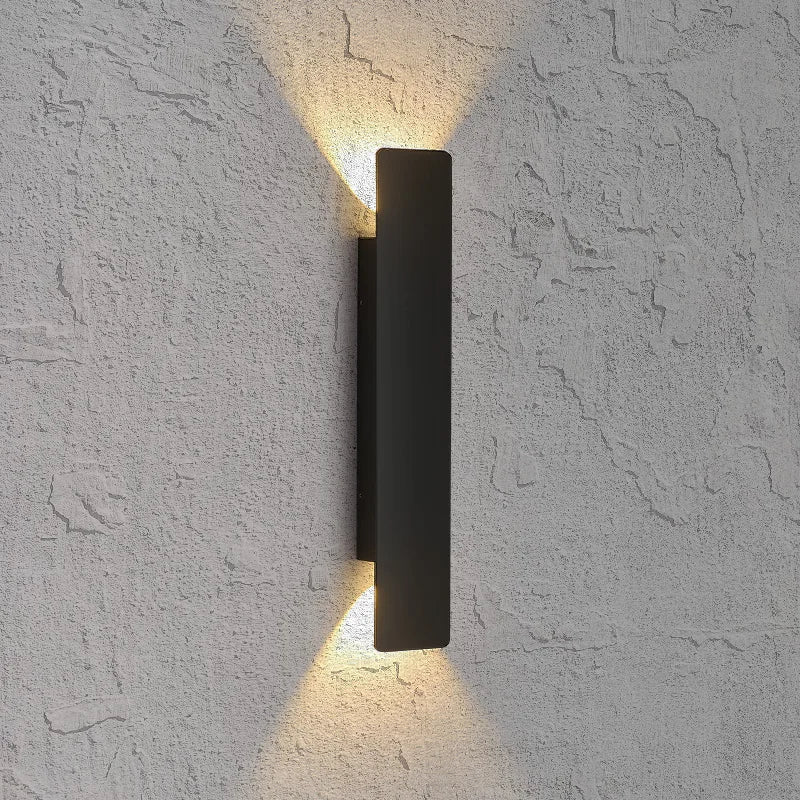 Outdoor Waterproof Wall Lamp Modern LED Lamp Black White Aluminum Up Lower Light Wall Lamps Waterproof IP65 110V 220V Fixtures