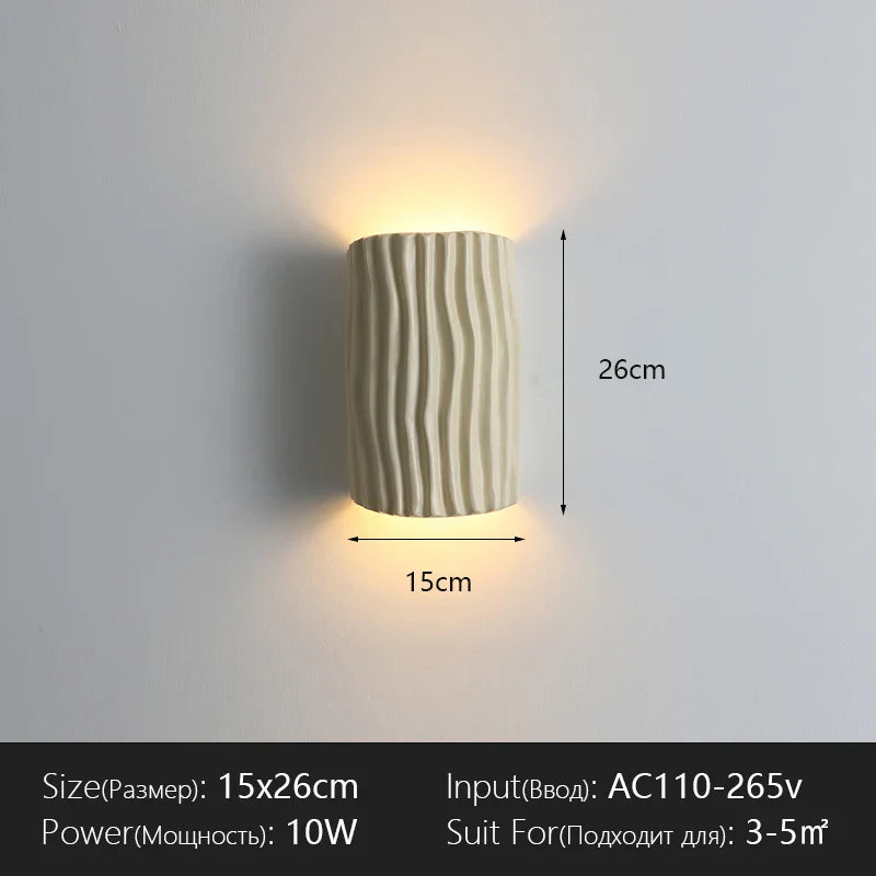 Modern Textured Wall Light – Up & Down LED Ambient Wall Lamp