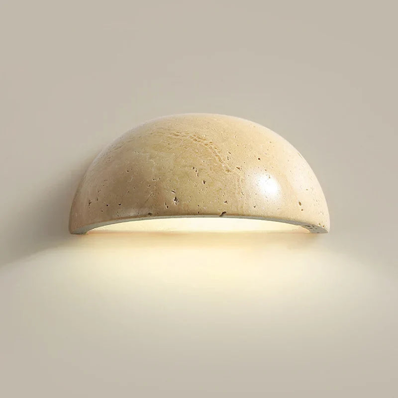 Bedroom bedside lamp designer creative living room background wall yellow cave stone wall light Japanese wabi-Sabi wind resident