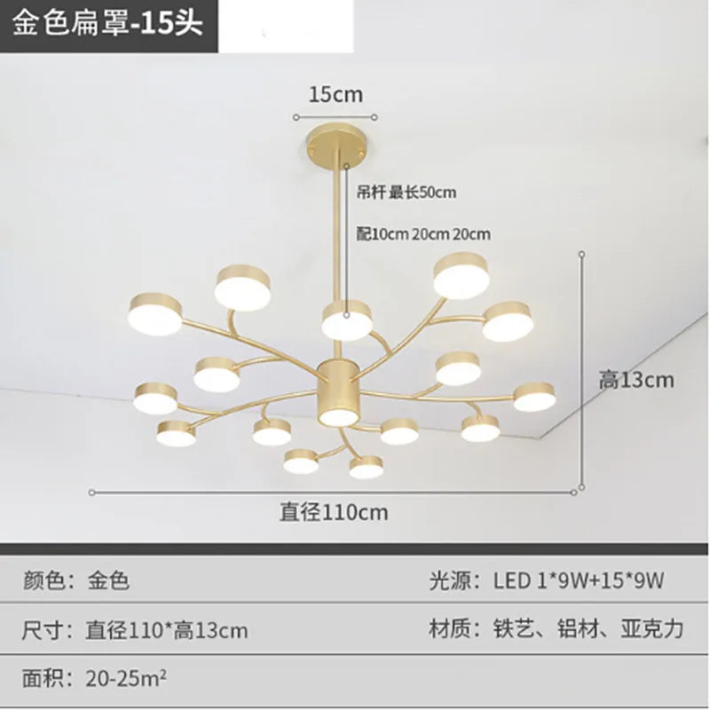Modern Tree Branch LED Chandelier – Contemporary Ceiling Light Fixture