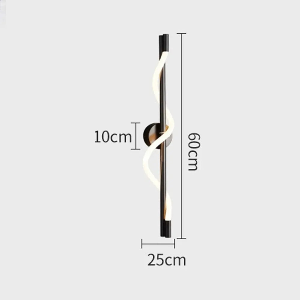 Modern Music Note LED Wall Lamp – Artistic S Shape Wall Light Fixture