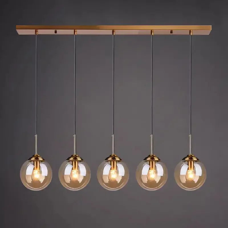 Modern 3-Light Glass Pendant Lamp – Adjustable Kitchen Island Hanging Light (E27)
