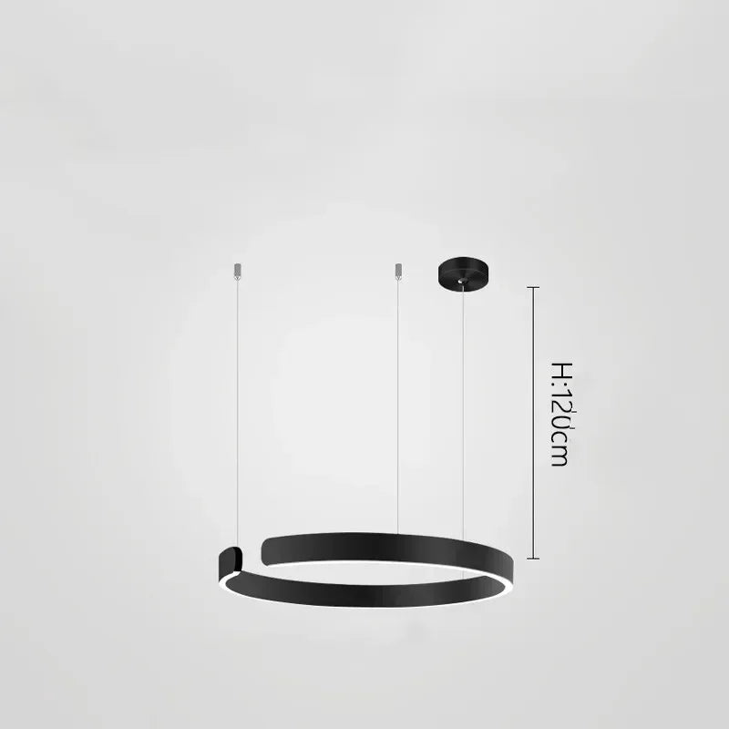 Italian Designer Ring Pendant Lamp Living Room Dining Table Kitchen Bedroom Dimmable LED Chandelier Home Decor Lighting Fixtures