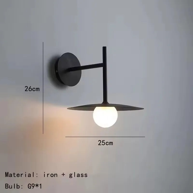 Minimalist Wall Light White Glass With Plug For Parlor Bedroom Study Lighting Fixtures G9 Bulb