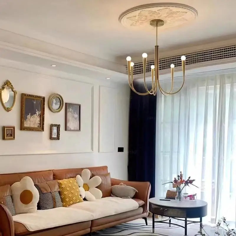 Modern French  Classic Design Branch Chandeliers for Living Dining Room Bedroom Hanging Pendant Lamp Medieval Lighting Fixtures