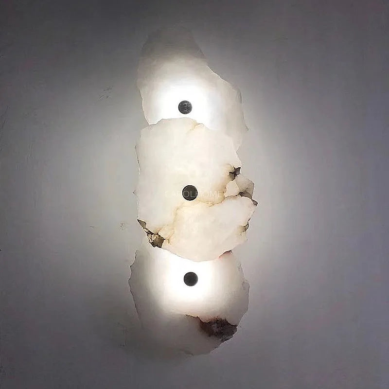 Natural Marble Wall Light – Sculptural LED Wall Sconce
