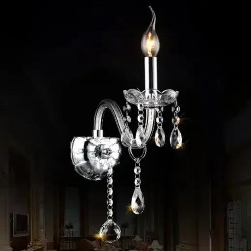 Modern k9 pendant crystal chandelier transparent crystal lustre E14 bulb home lighting Living Room Indoor light fittings ceiling