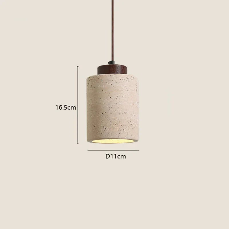 Modern designer wabi-Sabai bedroom bedside lighting bar B&B yellow cave stone chandelier bedside hanging wire lamp