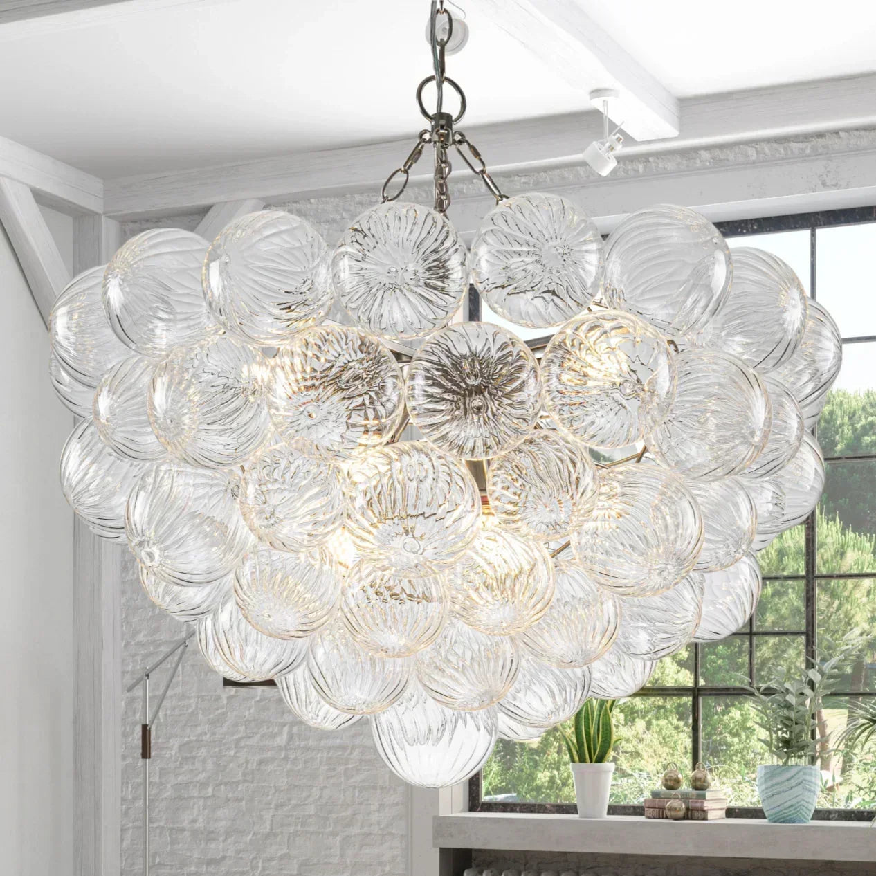 Modern French Creative Glass Chandelier Living Room Restaurant Bedroom Villa Kitchen Luxury LED Pendant Lamp Art Decor Lighting