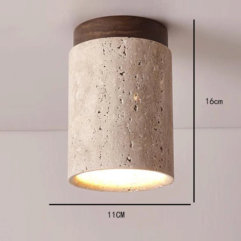 Japanese Wabi-sabi Porch Balcony Ceiling Lamp Northern Europe Yellow Cave Stone Ceiling Light Hallway Corridor Decor Ceiling Lig