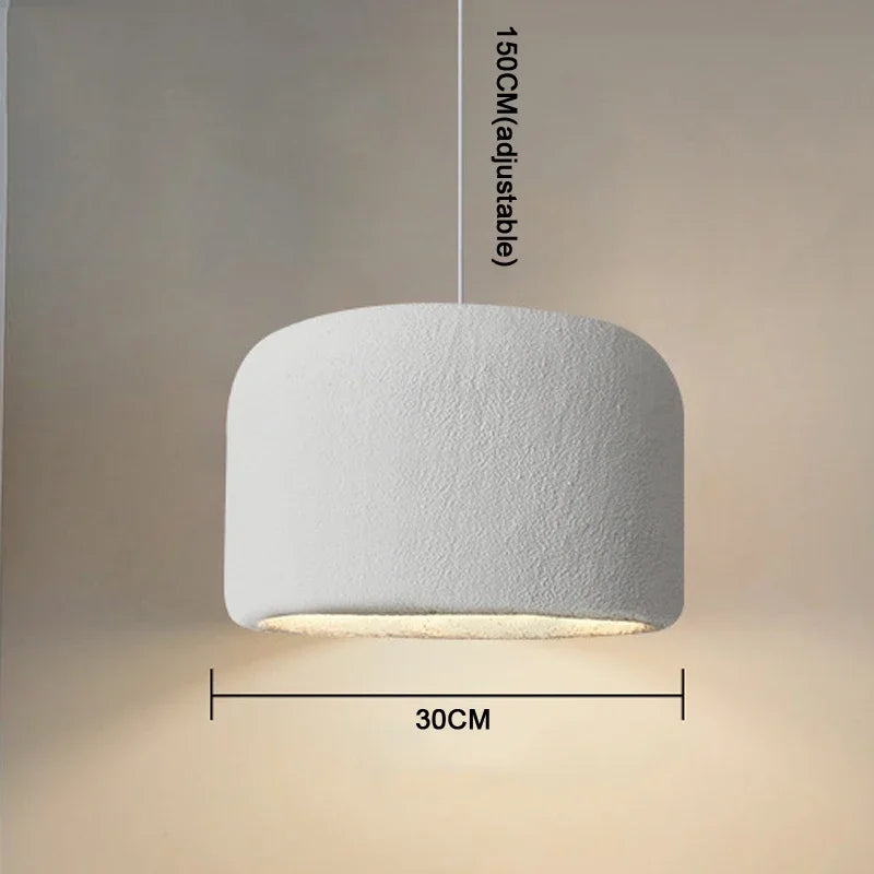 Wabi-Sabi Pendant Light with Textured Shade – Modern Ceiling Light