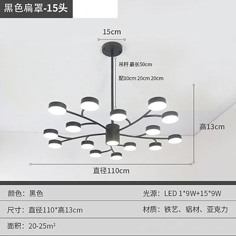 Modern Tree Branch LED Chandelier – Contemporary Ceiling Light Fixture