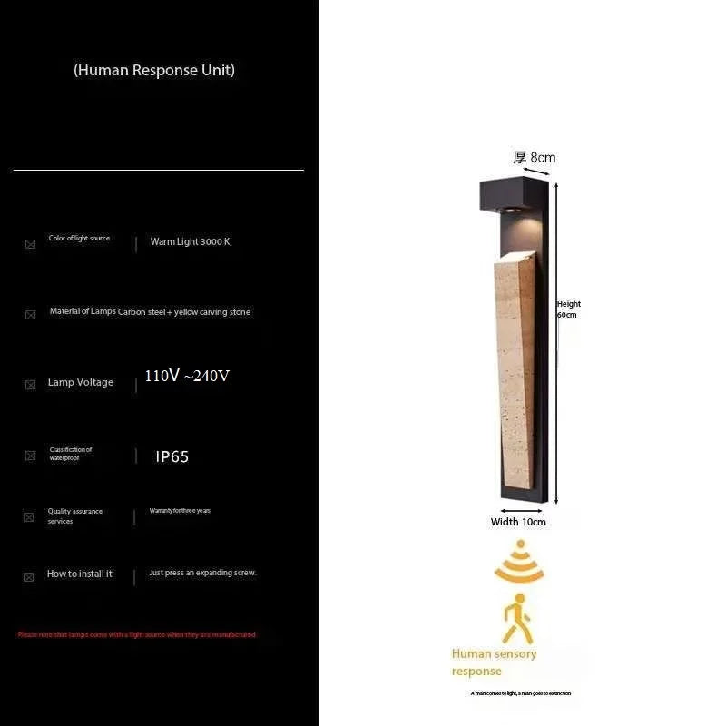 High Class  Long Strip Outdoor and Indoor Wall Lamp Villa Courtyard Garden Wall Doorway Terrace Sunroom Waterproof Wall Light