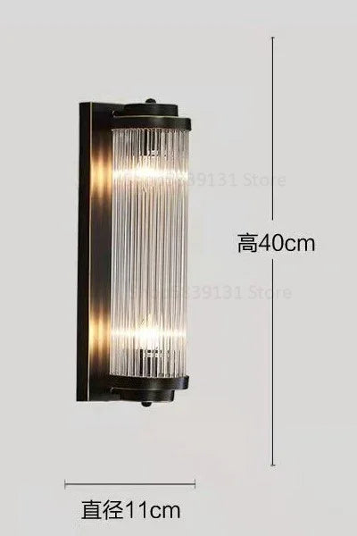 Postmodern Crystal Wall Lamps Living Room Bedside Sconce Lights LED Home Decor Thin Waisted Glass Wall Light Fixture Luminaire