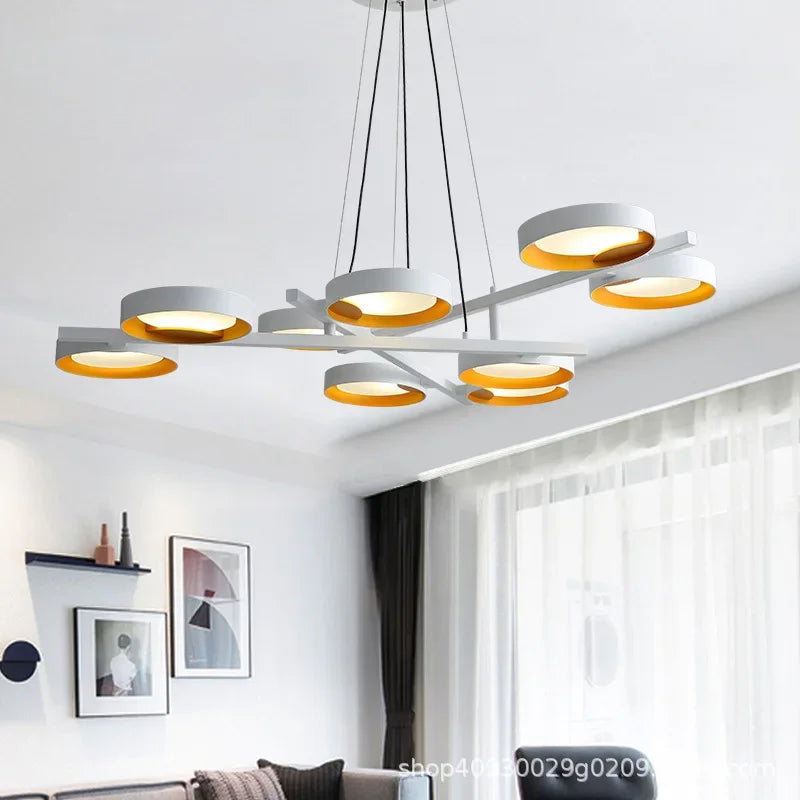 Modern Metal Acrylic Lustre Led Chandelier for dining table Living Room Decor Wall Lamp House Appliance Lighting lustre