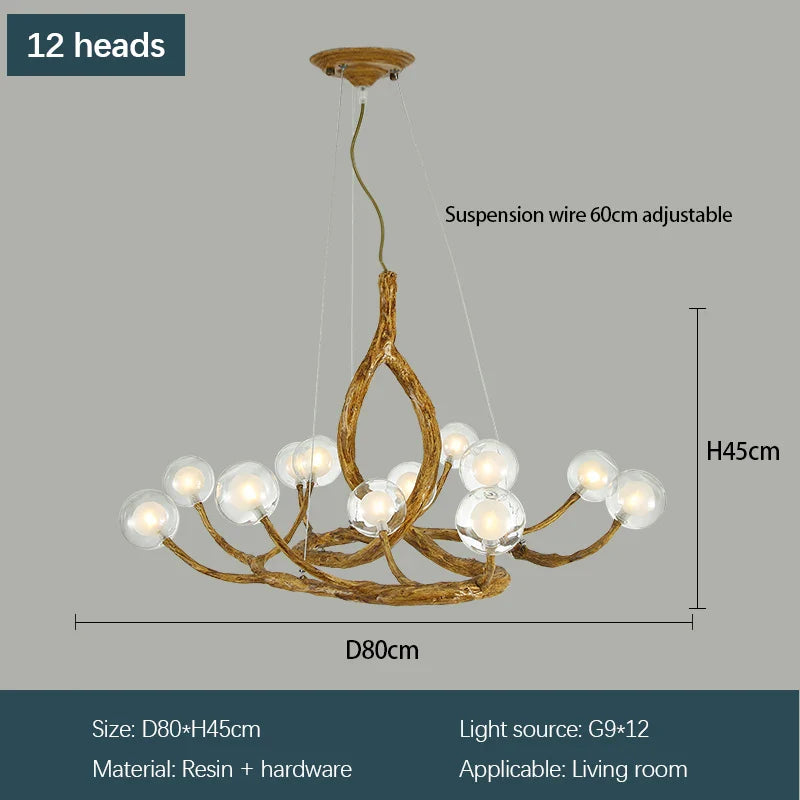 Modern Minimalist Tree Branch LED Chandelier Hotel Lobby Coffee Shop Clothing Store Restaurant Pendant Lamp Art Decor Lighting