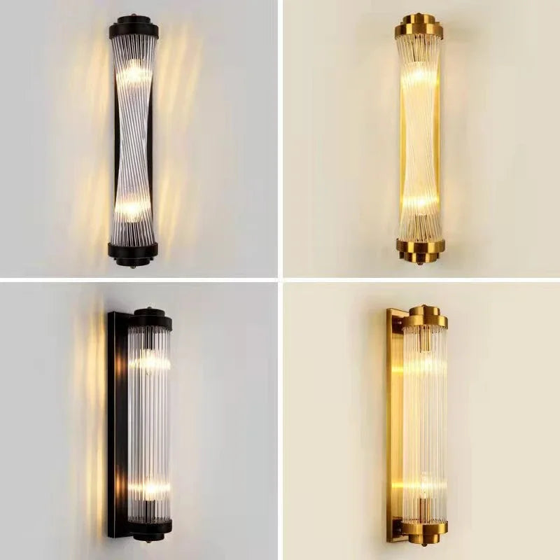 Postmodern Crystal Wall Lamps Living Room Bedside Sconce Lights LED Home Decor Thin Waisted Glass Wall Light Fixture Luminaire