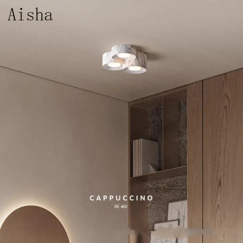 Modern Wooden Ceiling Light – Walnut Surface Mounted LED Light