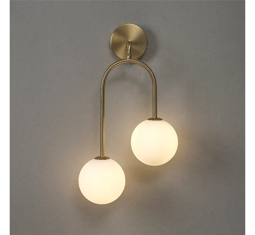 Creative Glass Ball Wall Lamps Modern Bedroom Bedside Lamp Living Room Background Wall Lights Home Decoration Lighting Fixtures
