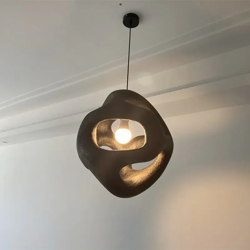 Modern Wabi Sabi Pendant Light – Handmade Nordic Loft Hanging Lamp