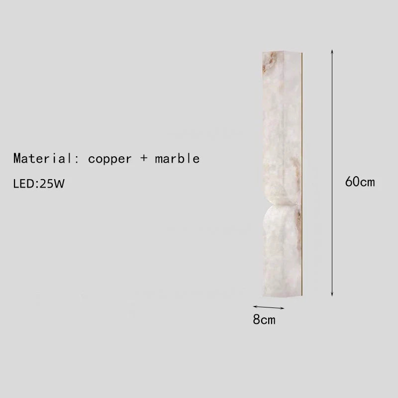 Art Deco Design Wall Lamp Natural Marble LED Living Room Bedroom Aisle Restaurant Lighting Fixtures
