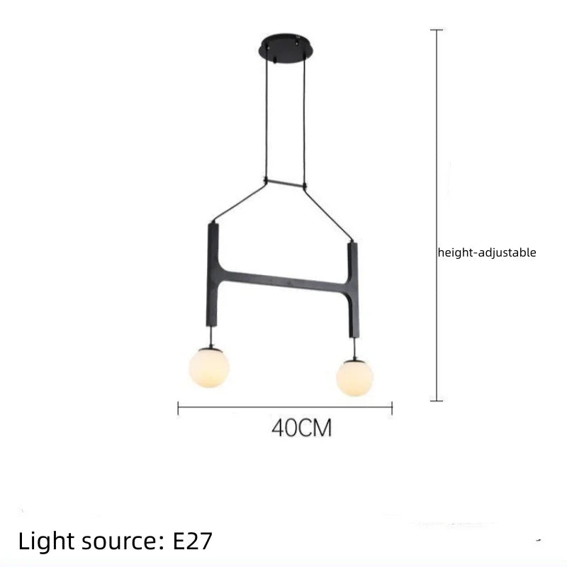 Medieval Simple Wooden Magic Bean LED Pendant Lamp Living Room Restaurant Bedroom Kitchen  Creative Chandelier Home Decor Light