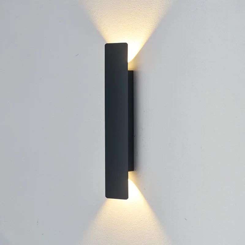 Outdoor Waterproof Wall Lamp Modern LED Lamp Black White Aluminum Up Lower Light Wall Lamps Waterproof IP65 110V 220V Fixtures