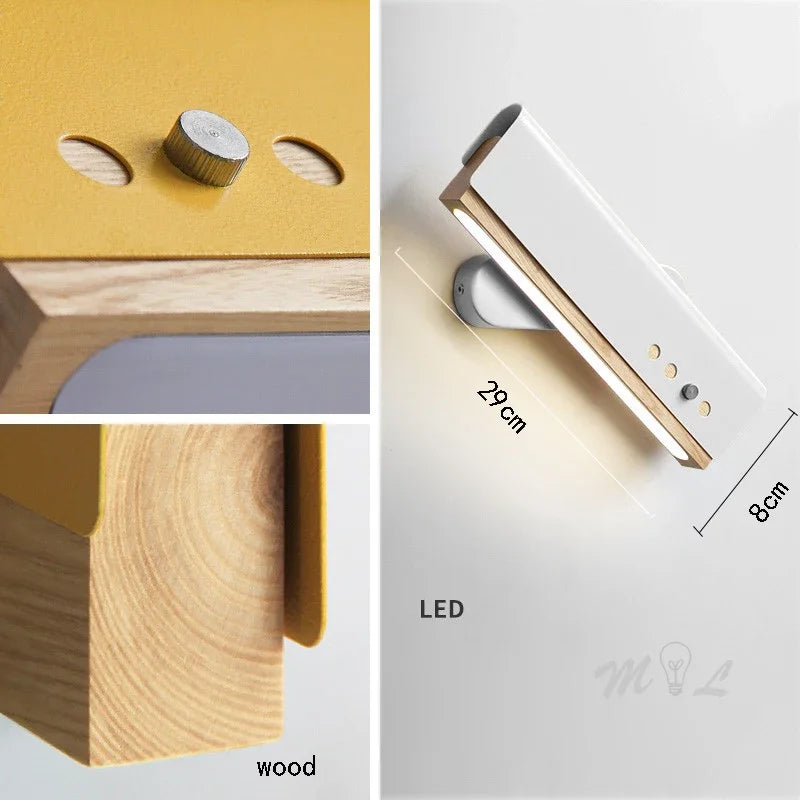 Minimalist Rotatable Wall Lamp Sconces Simple Lamps Loft Living Room Art Deco Beside Lamp LED Wall Light Fixtures Mirror Lights