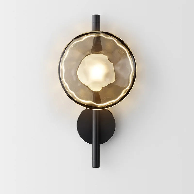 Modern Glass Disc Wall Light – Decorative LED Wall Sconce