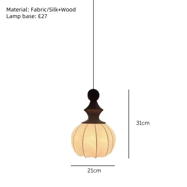 Japanese Style Fabric Pendant Light – Soft Lantern Ceiling Lamp