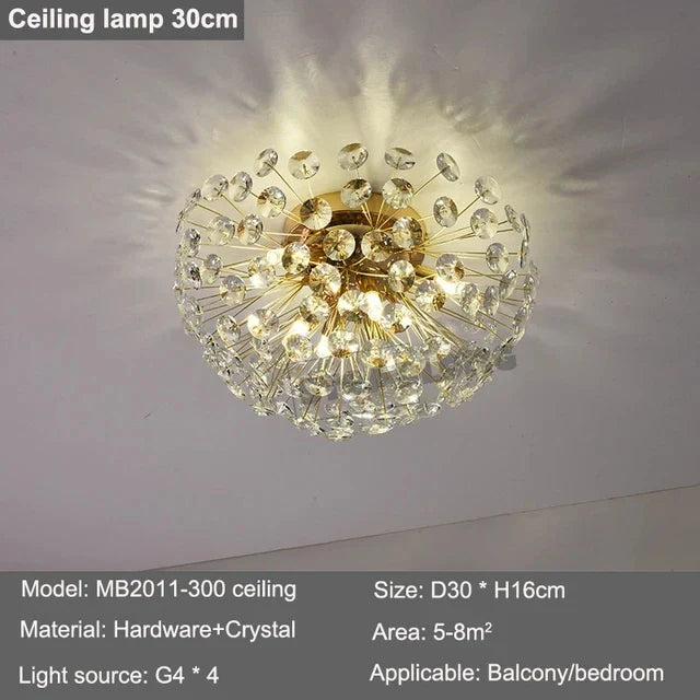 New Design Sun Flower Crystal Chandeliers for Living Room Kitchen Island Loft  LED Pendant Lighting House Decor Suspension Lamp