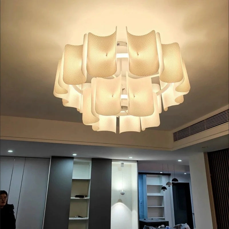 French Luxury New Acrylic LED Pendant Lamp Restaurant Living Room Bedroom Kitchen Hotel Designer Chandelier Home Decor Lighting
