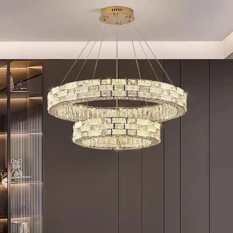 2025 Designer's New Restaurant Crystal Chandelier Luxury High-end Living Room Bedroom Light Dining Desk Bar Counter Pendant Lamp