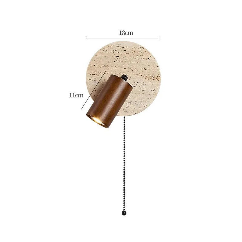 Huangdong stone bedroom wall lamp retro in the ancient style study wall can be rotated wall lamp surprise silent wind residentia