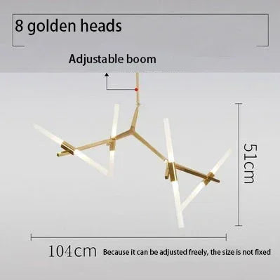 Nordic Satellite Chandelier – Modern Branch LED Ceiling Light Fixture