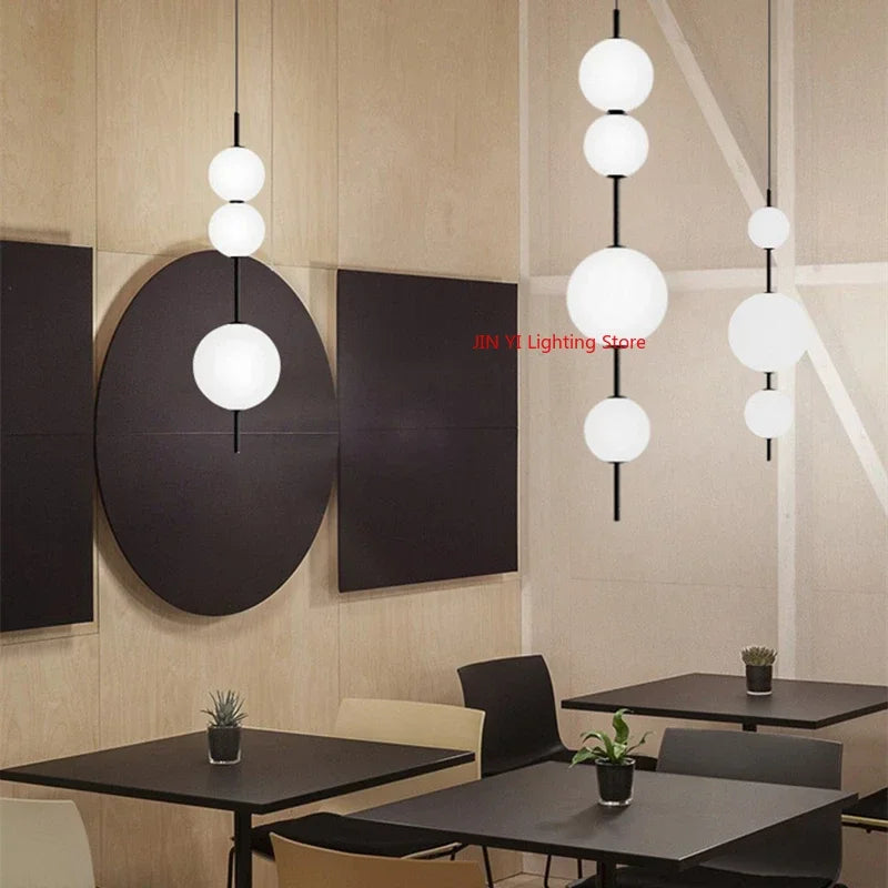 Modern Minimalist Hanging Ball Pendant Light – Multi Sphere Ceiling Lamp