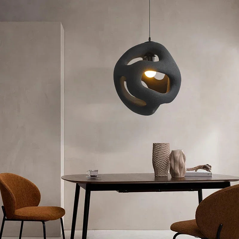 Modern Wabi Sabi Pendant Light – Handmade Nordic Loft Hanging Lamp