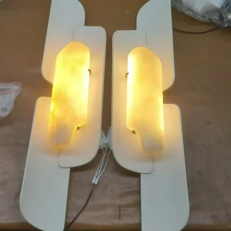 Nordic Marble Acrylic Wall Lamp – Modern Up & Down LED Wall Light