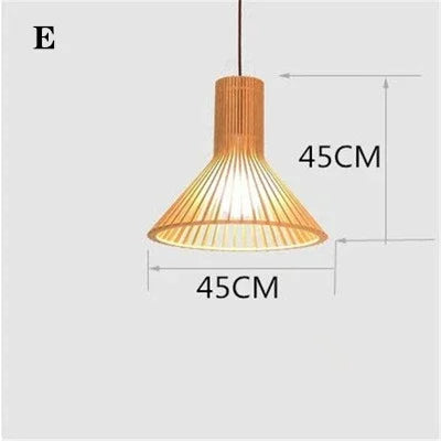 Hand-made Wooden Birdcage Pendant Lamp Netherlands Home Decoration E27 Suspension Light Indoor Led Lighting for Dining Room Bar