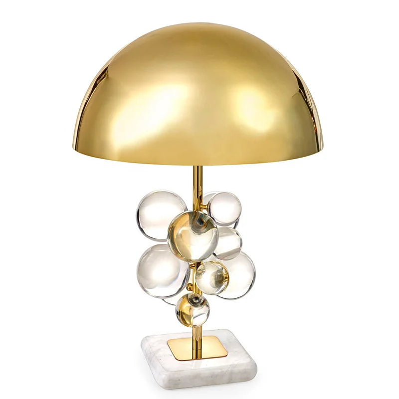 Italian Designer Mushroom Table Lamp – Colorful Glass Globe Accent Light
