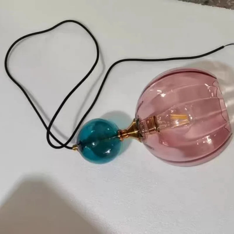 Danish Colorful Glass Pendant Light – Modern Decorative Hanging Lamp
