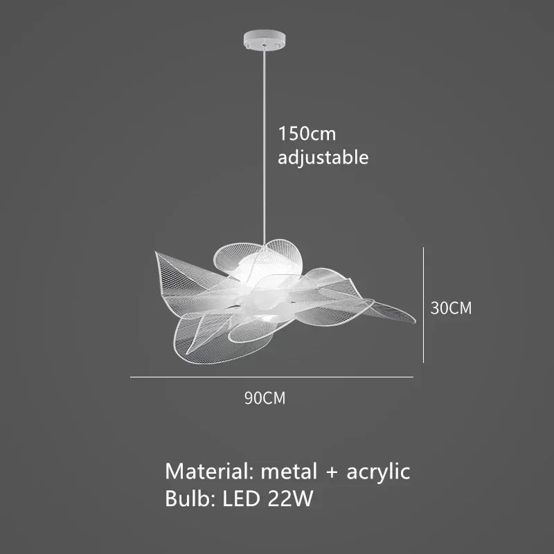 Creative Acrylic Flower designer Chandelier Living Room Restaurant Coffee Table Bar LED Pendant Lamps Indoor Lighting Decoration