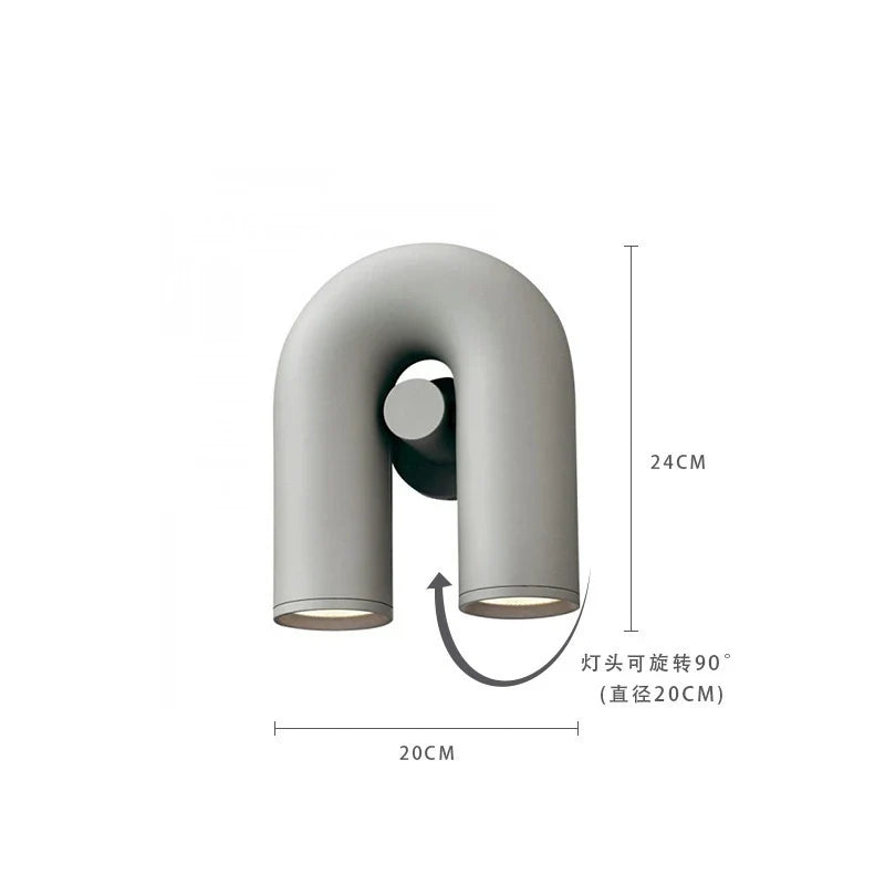 Modern U-Shaped LED Wall Lamp – Minimalist Italian Wall Sconce